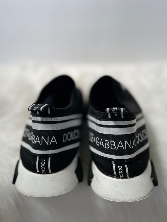 Dolce & Gabbana Black White Slip-on Low Top Comfort Sneaker Mens Shoes 43-44 main image 7